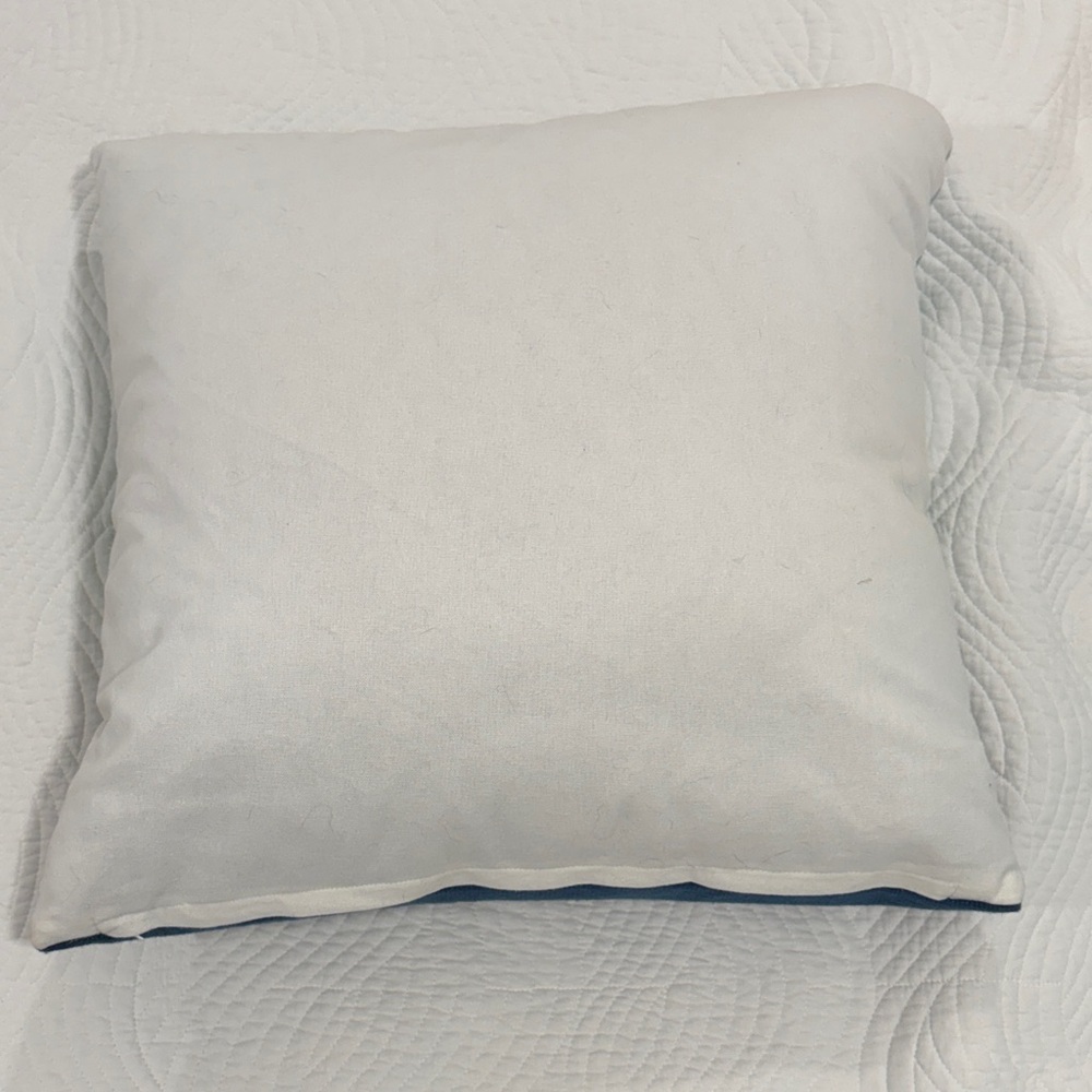 Coastal 'Stay Salty' Decorative Pillow - Teal & Navy - Picture 2 of 3